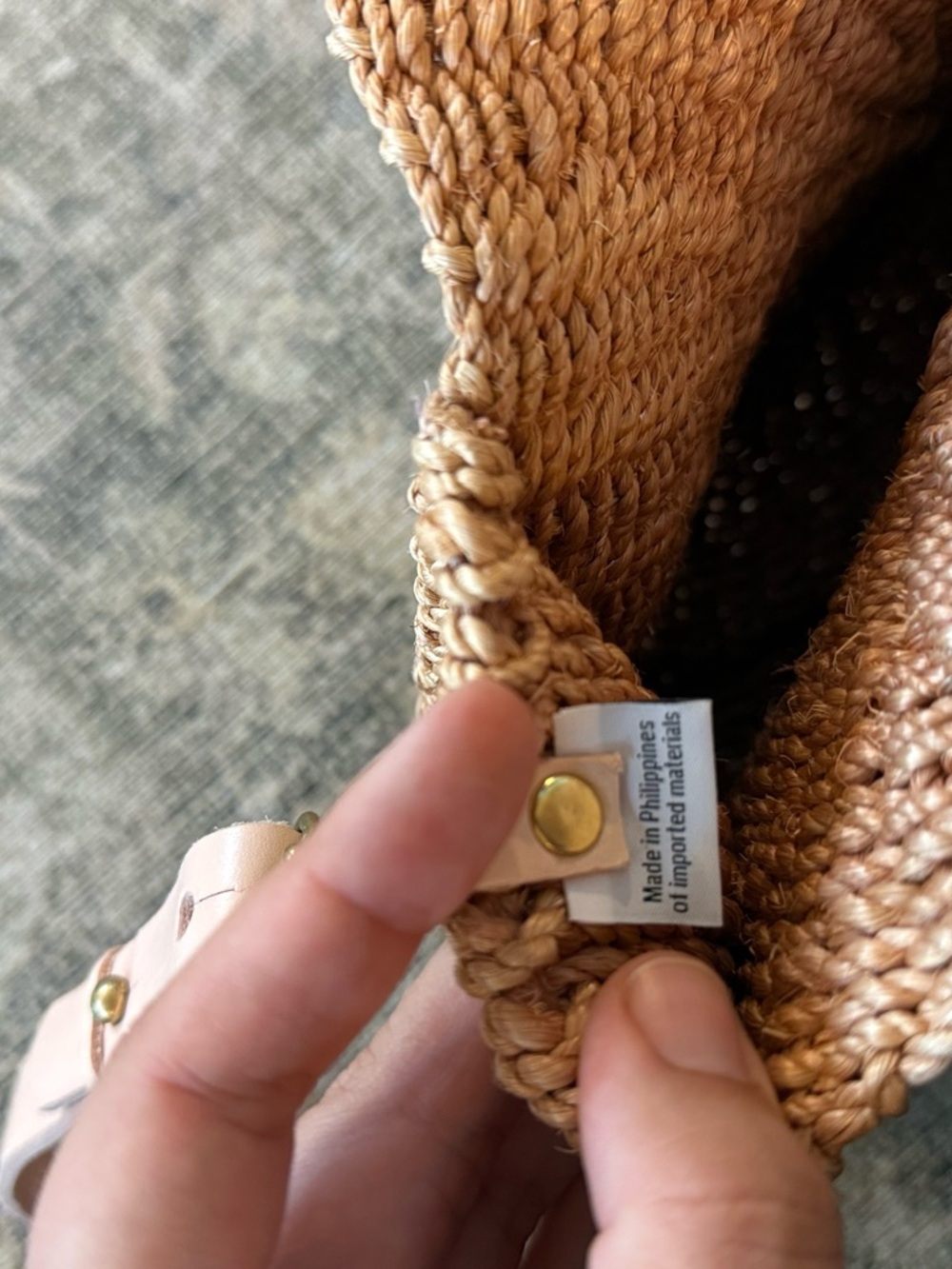 Clare V. Straw Alice Handle Bag Gold Hardware Beach Boho Spring Summer Luxury - Picture 6 of 13